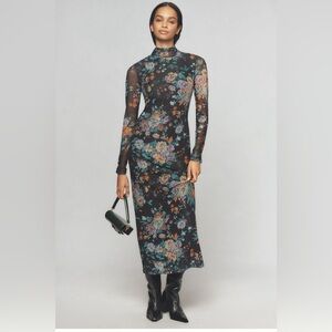 Anthropologie Floral Midi